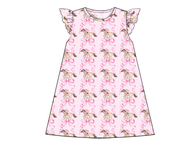 OFF TO THE RACES KNIT DRESS