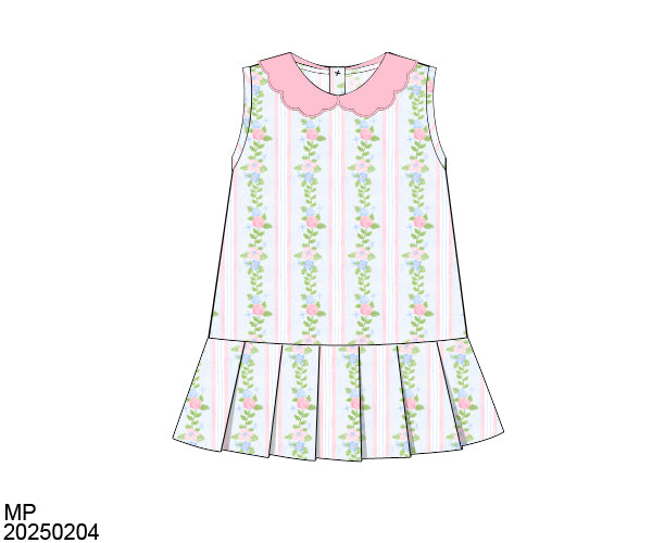 SCALLOPED COLLAR TENNIS DRESS