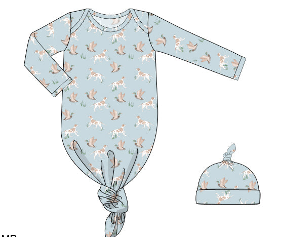 PRE-ORDER FALL PUPPY BOYS KNOTTED GOWN