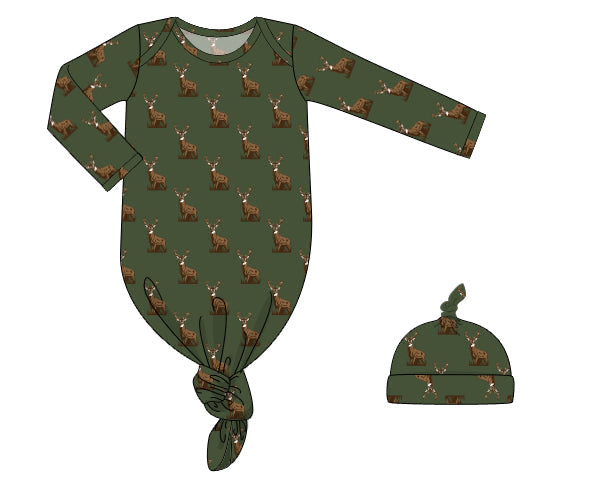 PRE-ORDER FALL DEER BOYS KNOTTED GOWN
