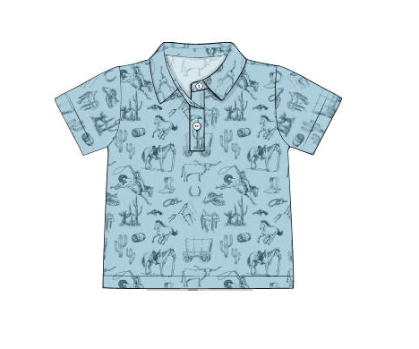 PRE-ORDER FALL BOYS WESTERN COLLAR SHIRT