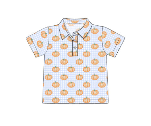 PRE-ORDER FALL BOYS PUMPKIN COLLAR SHIRT