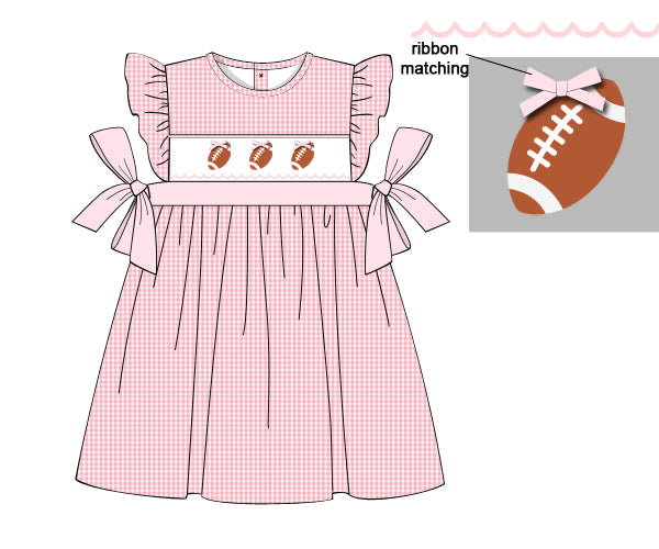 PRE-ORDER GAME DAY COLLECTION PINK FOOTBALL DRESS