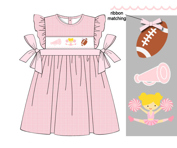 PRE-ORDER GAME DAY COLLECTION PINK CHEER DRESS