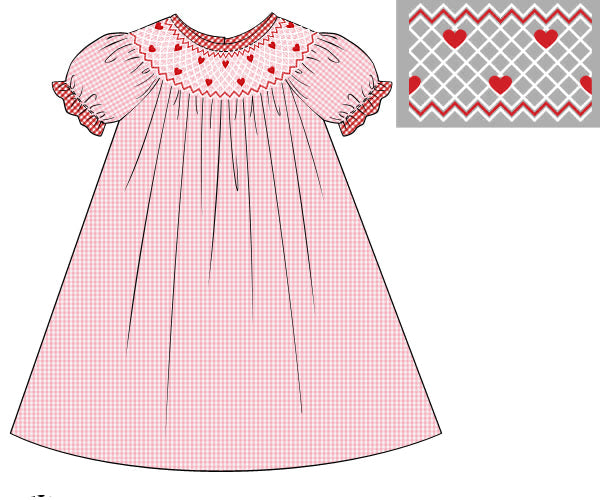 VALENTINES SMOCKED DRESS PRE-ORDER