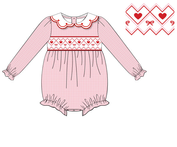 VALENTINES SMOCKED BUBBLE PRE-ORDER