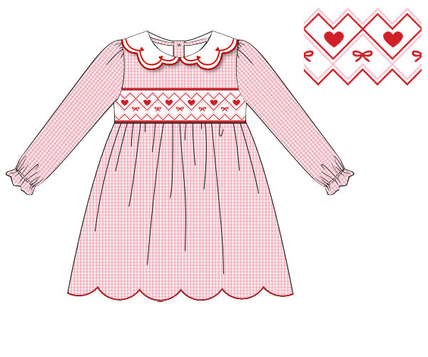 VALENTINES SMOCKED DRESS PRE-ORDER