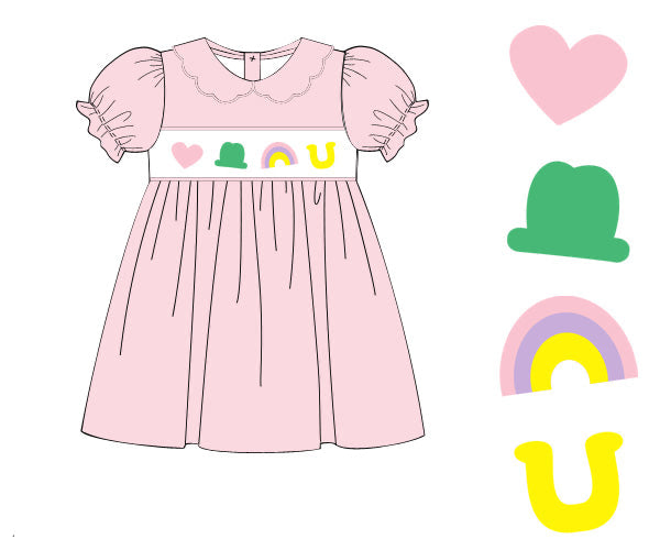 LUCKY CHARM SMOCKED DRESS PREORDER
