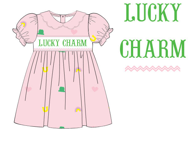 LUCKY CHARM SMOCKED DRESS PREORDER