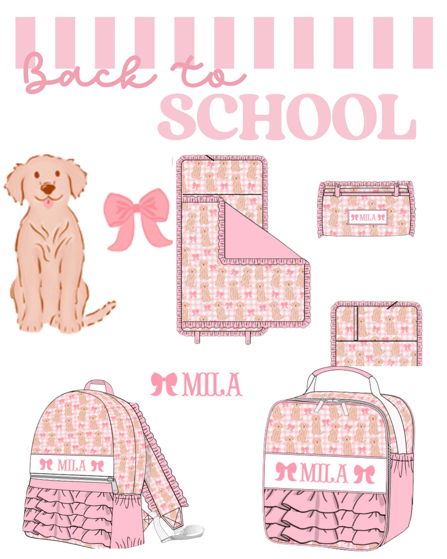 PRE-ORDER BACK TO SCHOOL HANDSMOCKED PUPPY LOVE