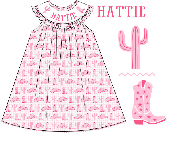PRE-ORDER CUSTOM HAND SMOCKED COWGIRL