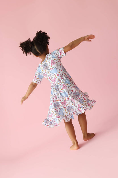 POM POWER DREAM RUFFLE DRESS