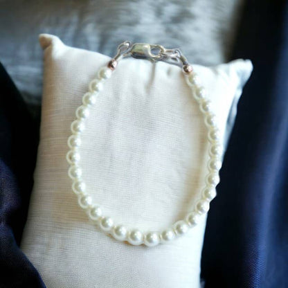 Classic Pearls (WHITE) Bracelet, Children's Jewelry (SHIPS MID MARCH)