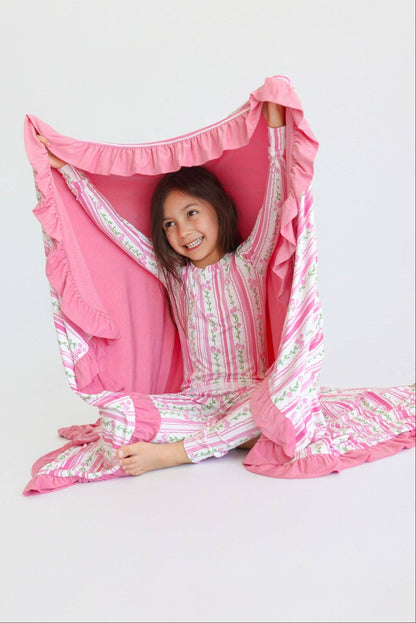 FOREVER FLORAL DREAM RUFFLE BLANKET
