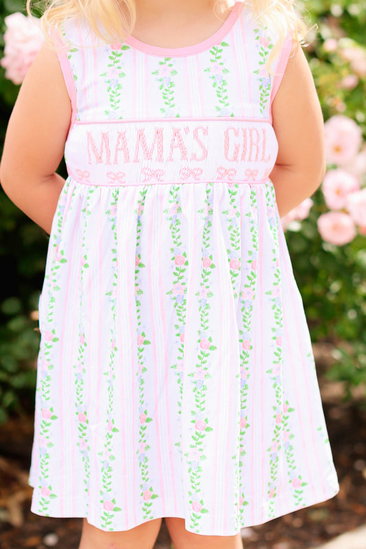 MAMA'S GIRL SMOCKED DRESS