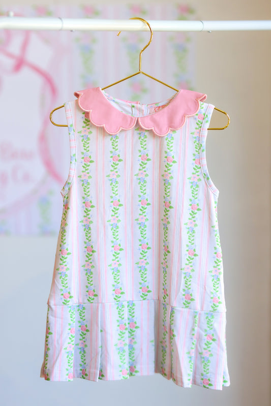 SCALLOPED COLLAR TENNIS DRESS