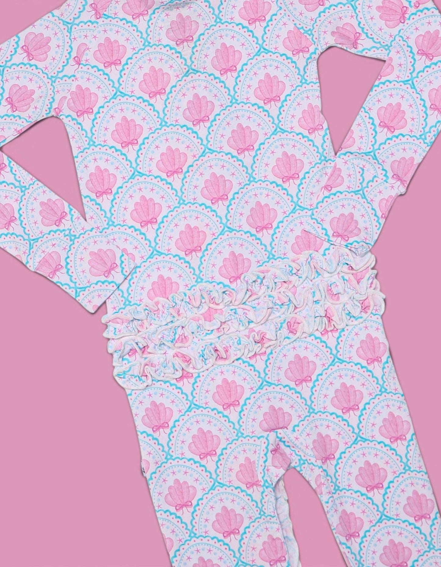 COQUETTE COAST DREAM RUFFLE ROMPER