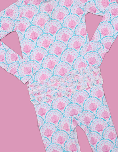 COQUETTE COAST DREAM RUFFLE ROMPER