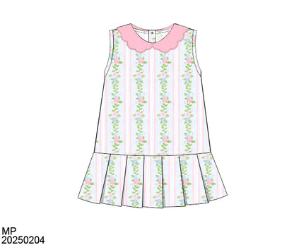 SCALLOPED COLLAR TENNIS DRESS