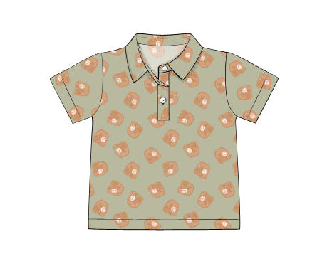 PRE-ORDER FALL BOYS BASEBALL COLLAR SHIRT