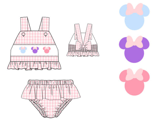 GINGHAM MAGICAL MOUSE SMOCKED SWIM