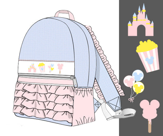 MAIN STREET SNACKS SMOCKED BACKPACK
