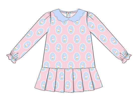GOOSE LONG SLEEVED TENNIS DRESS