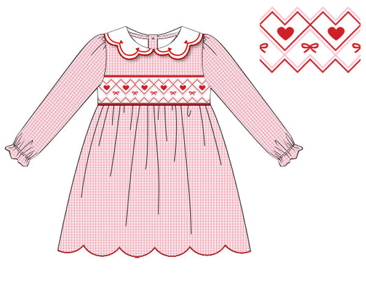 VALENTINES SMOCKED DRESS PRE-ORDER