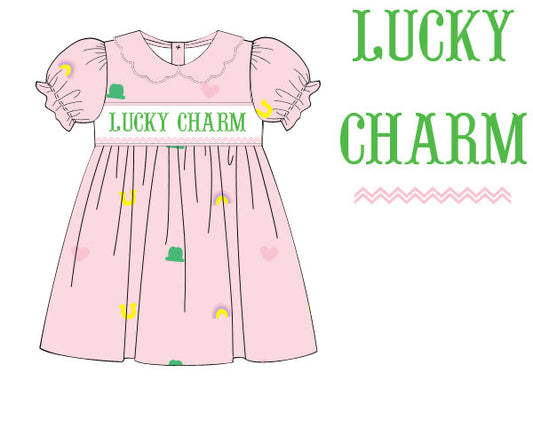 LUCKY CHARM SMOCKED DRESS PREORDER