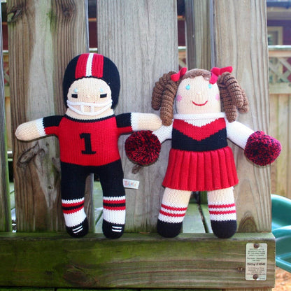 Cheerleader Knit Dolls Maroon and White