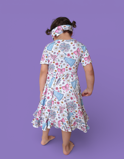 POM POWER DREAM RUFFLE DRESS