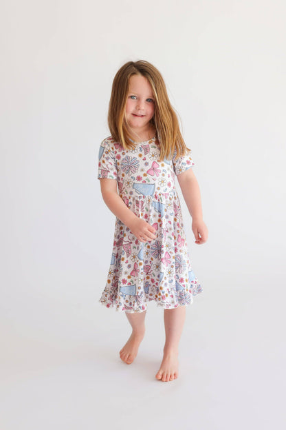 POM POWER DREAM RUFFLE DRESS