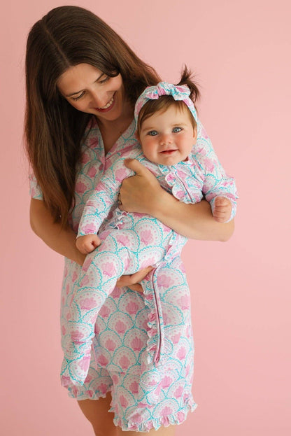 COQUETTE COAST DREAM RUFFLE ROMPER