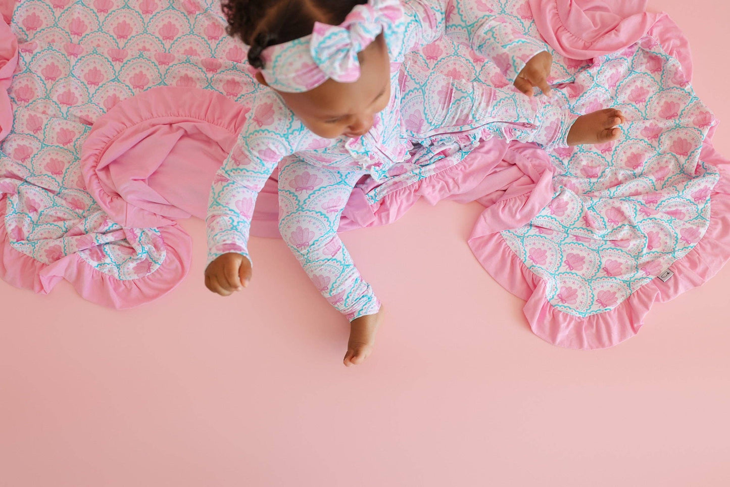 COQUETTE COAST DREAM RUFFLE ROMPER