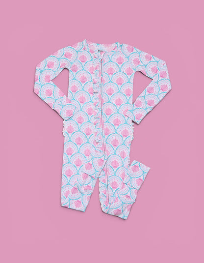 COQUETTE COAST DREAM RUFFLE ROMPER