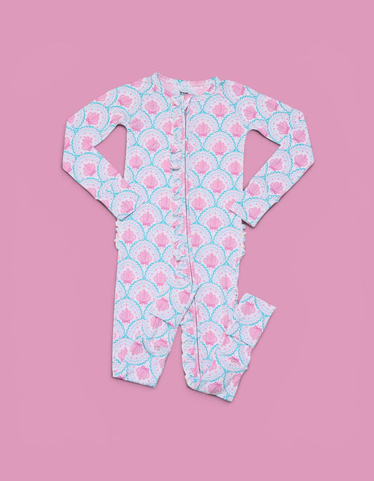 COQUETTE COAST DREAM RUFFLE ROMPER