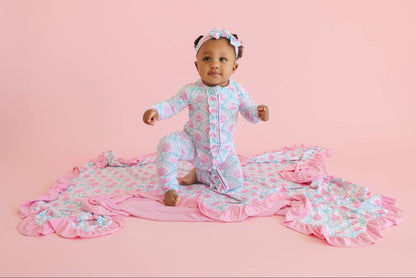 COQUETTE COAST DREAM RUFFLE ROMPER