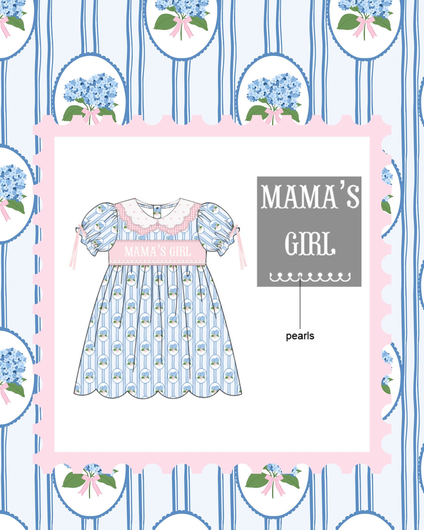 PRE-ORDER MAMA'S GIRL SMOCKED DRESS