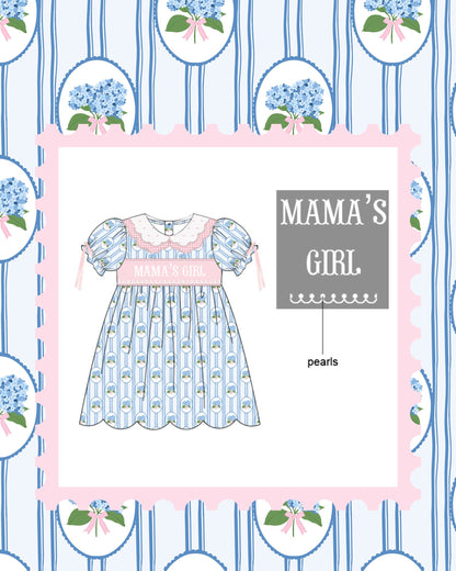 PRE-ORDER MAMA'S GIRL SMOCKED DRESS