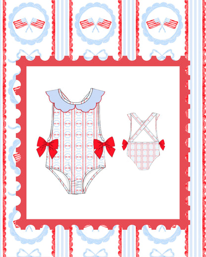 PRE-ORDER FOURTH OF JULY SWIM (SIZE UP)