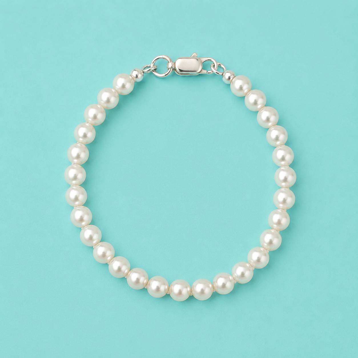 Classic Pearls (WHITE) Bracelet, Children's Jewelry