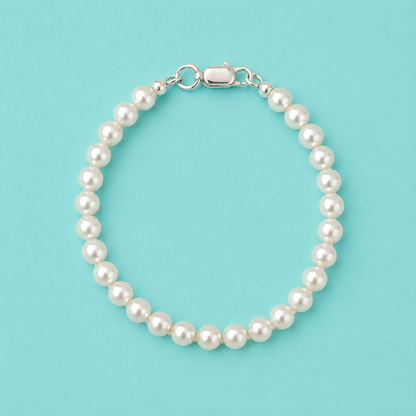 Classic Pearls (WHITE) Bracelet, Children's Jewelry