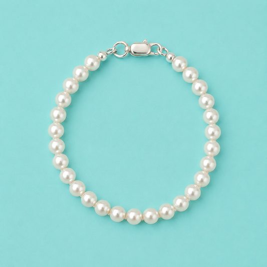 Classic Pearls (WHITE) Bracelet, Children's Jewelry
