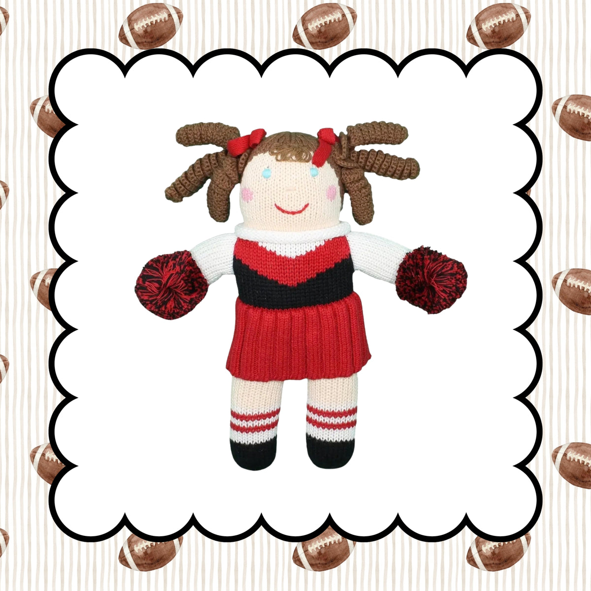 Cheerleader Knit Dolls Red and Black