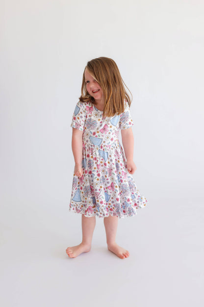 POM POWER DREAM RUFFLE DRESS
