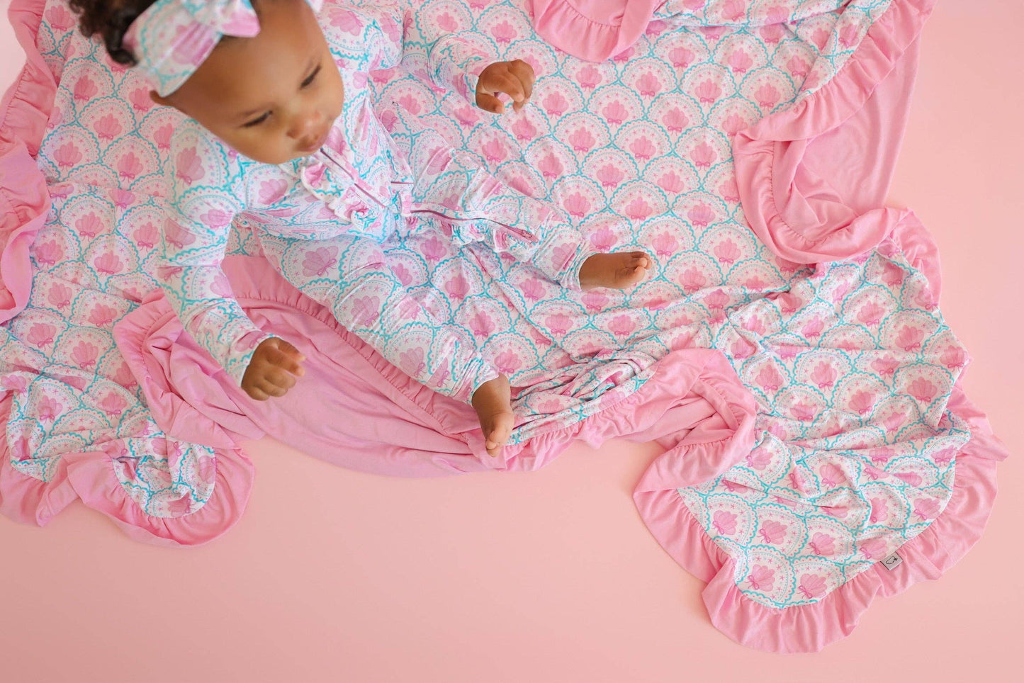 COQUETTE COAST DREAM RUFFLE ROMPER