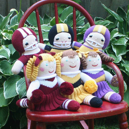 Cheerleader Knit Dolls Maroon and White