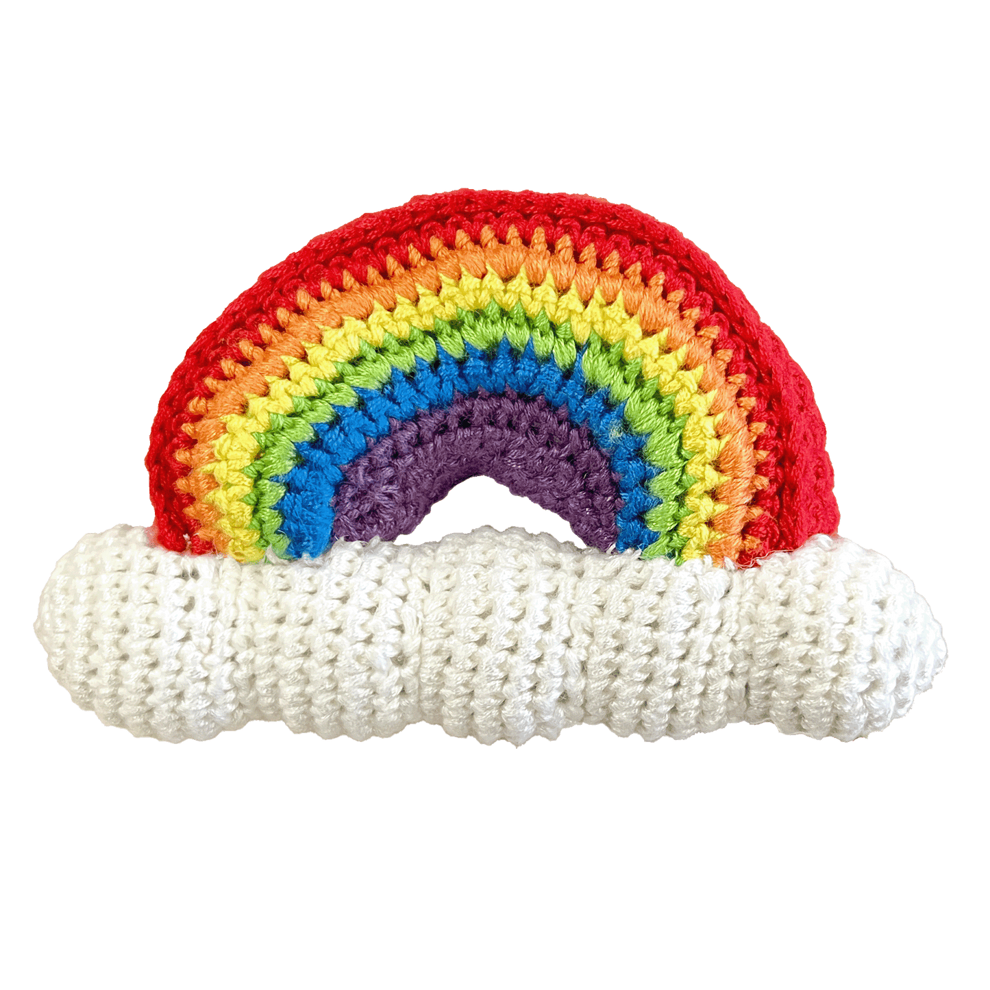 Rainbow Bamboo Crochet Rattle - 2 Colors!