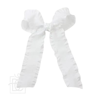Double Ruffle Tail Bow On Alligator Clip